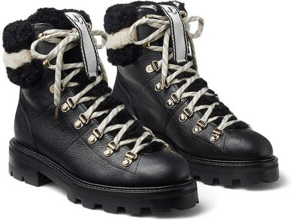 Jimmy Choo Eshe shearling hiking boots Black