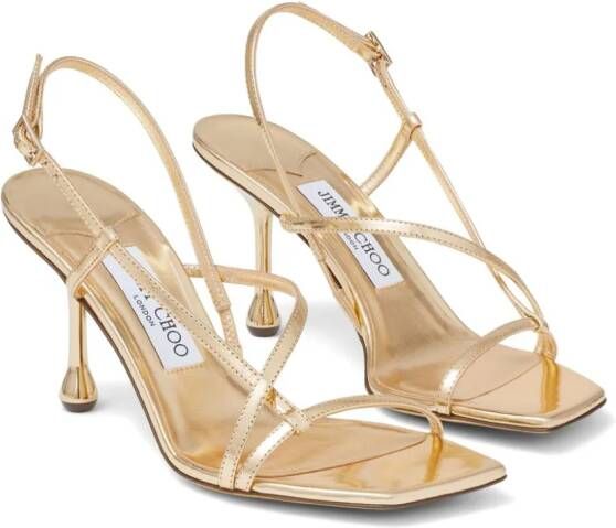 Jimmy Choo Etana 80mm sandals Gold