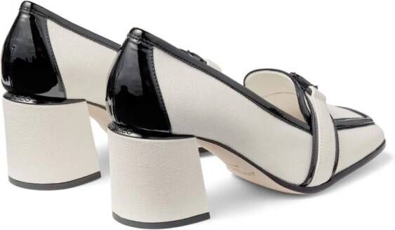Jimmy Choo Evin 65mm leather pumps White