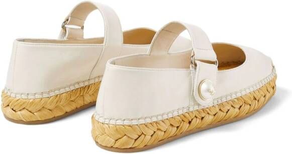 Jimmy Choo Fayence leather espadrilles Neutrals