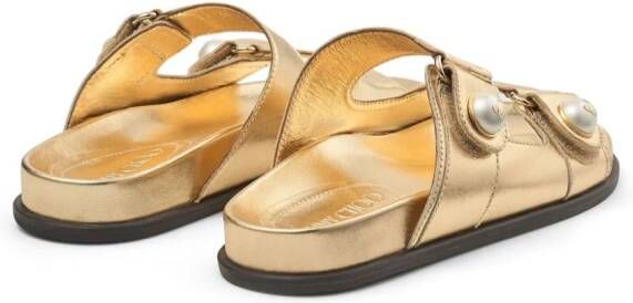 Jimmy Choo Fayence leather sandals Gold
