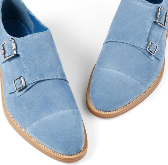 Jimmy Choo Finnion suede monk shoes Blue