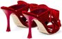 Jimmy Choo Flaca 100mm velvet mules Red - Thumbnail 3