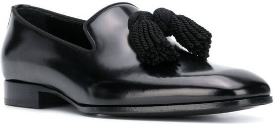 Jimmy Choo Foxley tassel-detail leather loafers Black