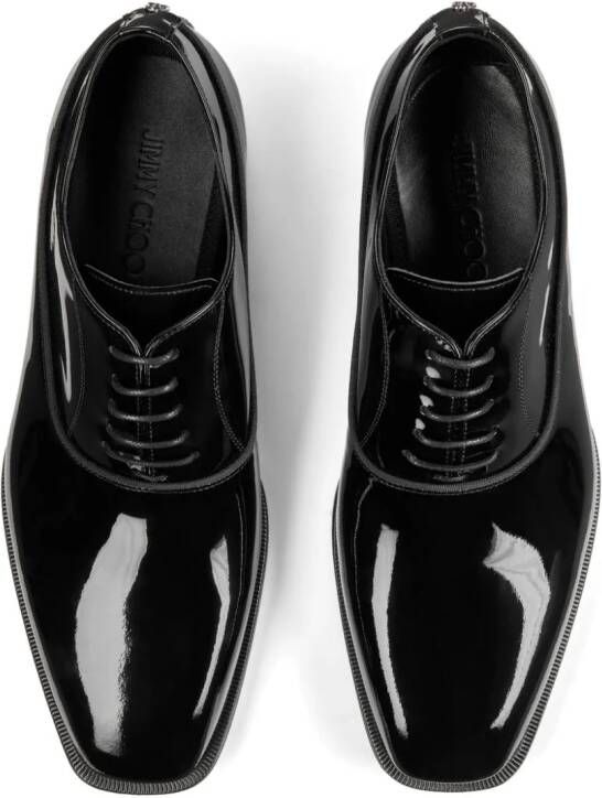 Jimmy Choo Foxley patent leather oxford shoes Black