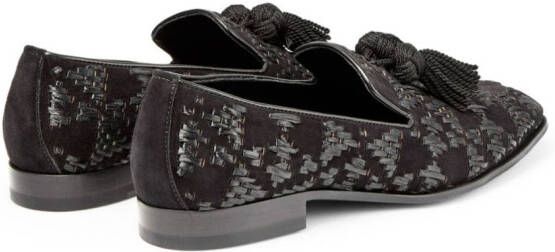Jimmy Choo Foxley tassel-detail slippers Black