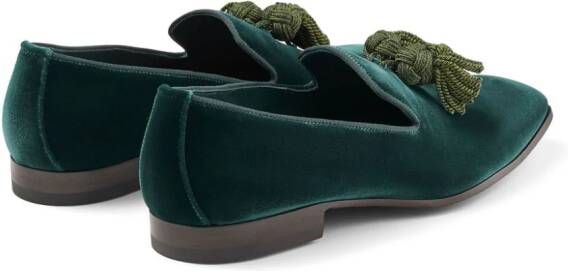 Jimmy Choo Foxley velvet loafers Green