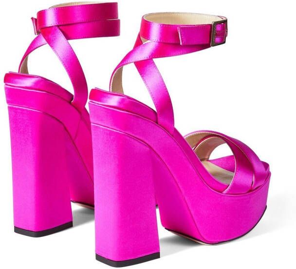 Jimmy Choo Gaia 140mm platform sandals Pink