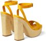 Jimmy Choo Gaia 140mm platform sandals Yellow - Thumbnail 3
