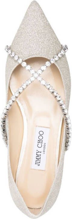 Jimmy Choo Genevi ballerina shoes Silver