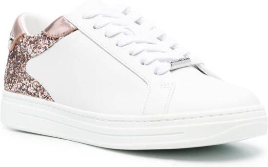 Jimmy Choo glitter-detailing lace-up sneakers White