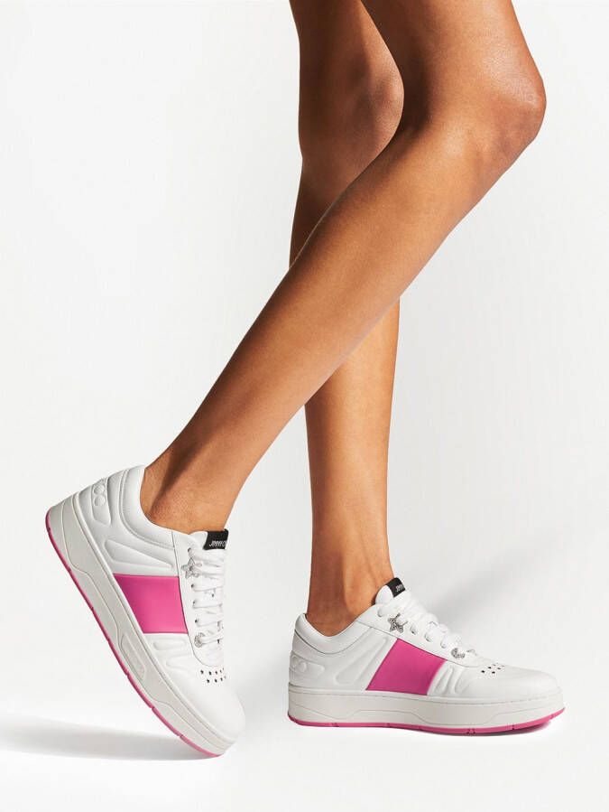Jimmy Choo Hawaii lace-up sneakers White