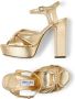 Jimmy Choo Heloise 120mm metallic-finish sandals Gold - Thumbnail 4