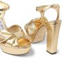 Jimmy Choo Heloise 120mm metallic-finish sandals Gold - Thumbnail 5