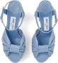 Jimmy Choo Heloise 120mm snakeskin-effect sandals Blue - Thumbnail 4