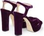 Jimmy Choo Heloise 120mm velvet platform sandals Purple - Thumbnail 3