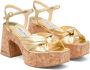 Jimmy Choo Heloise 95mm sandals Gold - Thumbnail 2