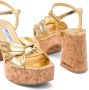 Jimmy Choo Heloise 95mm sandals Gold - Thumbnail 5