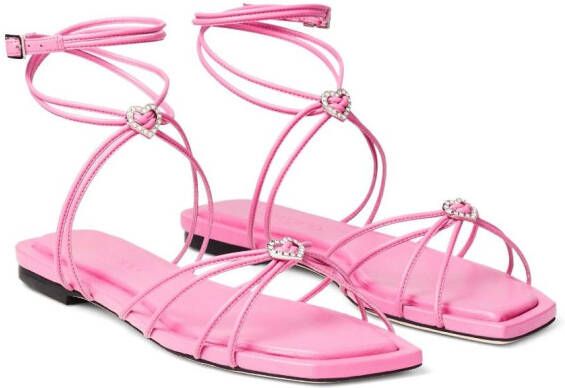 Jimmy Choo Indiya flat strappy sandals Pink