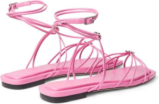 Jimmy Choo Indiya flat strappy sandals Pink