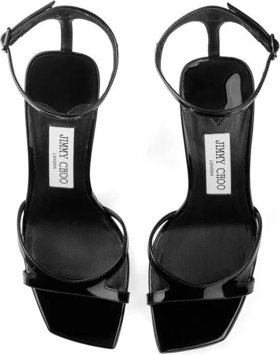 Jimmy Choo Ixia 95mm patent leather sandals Black