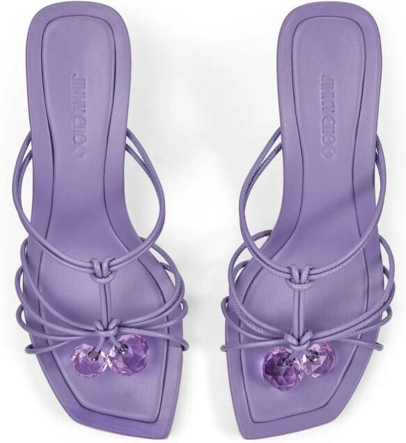 Jimmy Choo Jemma 50mm leather mules Purple