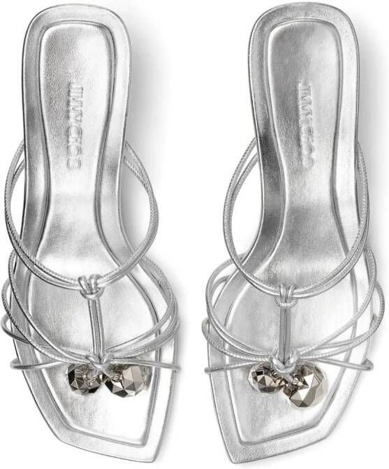 Jimmy Choo Jemma 50mm leather mules Silver