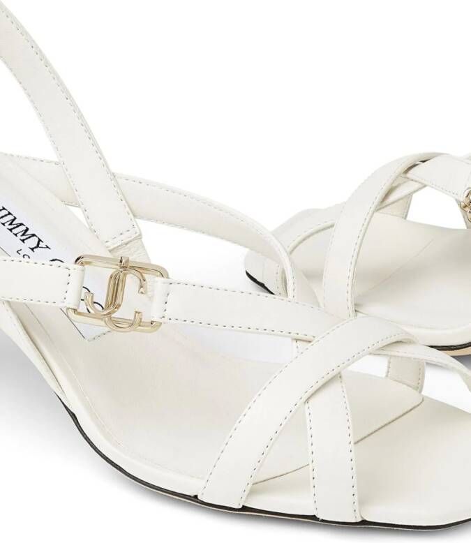 Jimmy Choo Jess 65mm leather sandals Neutrals