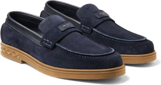 Jimmy Choo Josh Driver suede penny loafers Blue