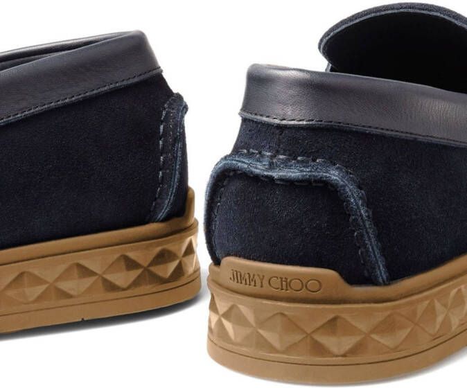 Jimmy Choo Josh Driver suede penny loafers Blue