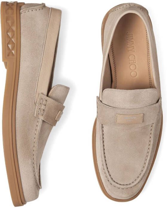 Jimmy Choo Josh Driver suede penny loafers Neutrals