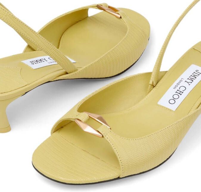 Jimmy Choo Lev 35mm slingback sandals Yellow