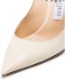 Jimmy Choo linen white Bing 100 crystal anklet patent leather mules Neutrals - Thumbnail 4
