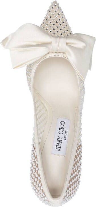 Jimmy Choo Love 100mm crystal-embellished pumps White