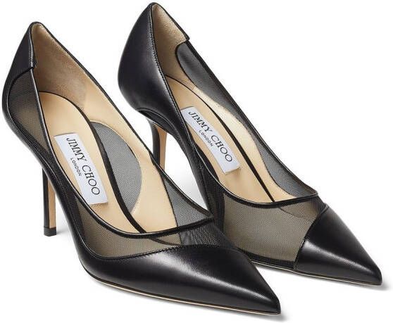 Jimmy Choo Love 85mm mesh-panel pumps Black
