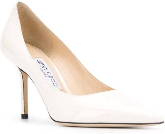 Jimmy Choo Love 85mm patent leather pumps White