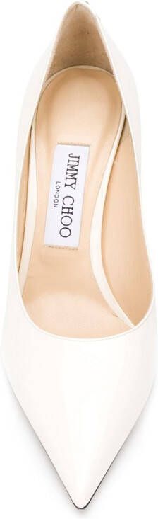 Jimmy Choo Love 85mm patent leather pumps White