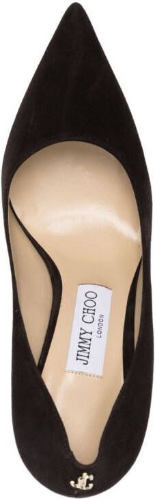 Jimmy Choo Love 85mm pointed leather pumps Brown