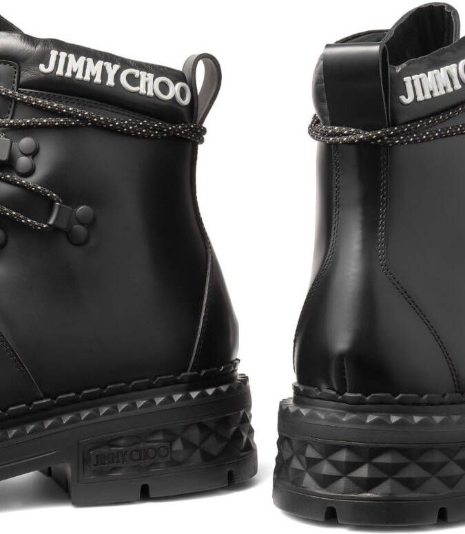 Jimmy Choo Marlow monogram hiking boots Black