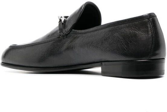 Jimmy Choo Marti Reverse leather loafers Black