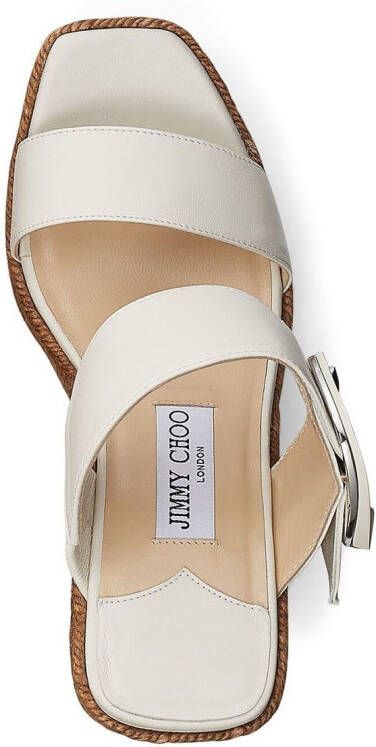 Jimmy Choo Melian 110mm mules White