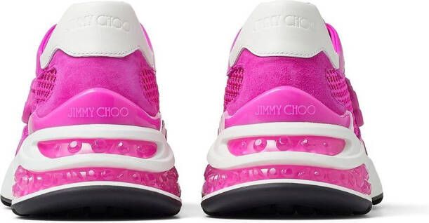 Jimmy Choo Memphis low-top leather sneakers Pink