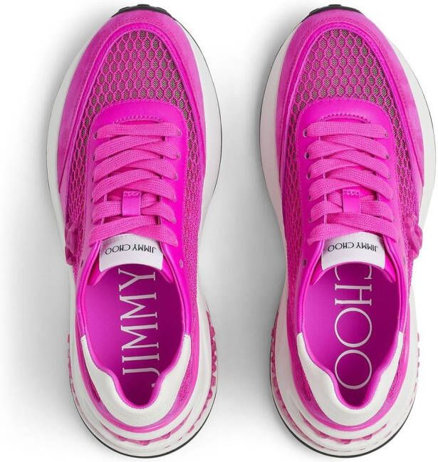 Jimmy Choo Memphis low-top leather sneakers Pink