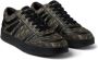 Jimmy Choo monogram-pattern lace-up sneakers Black - Thumbnail 2