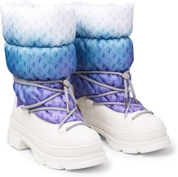Jimmy Choo monogram-print snow boots White