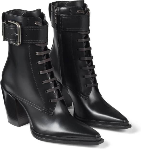 Jimmy Choo Myos 80mm leather boots Black