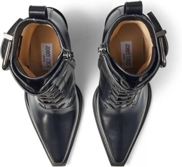 Jimmy Choo Myos 80mm leather boots Black