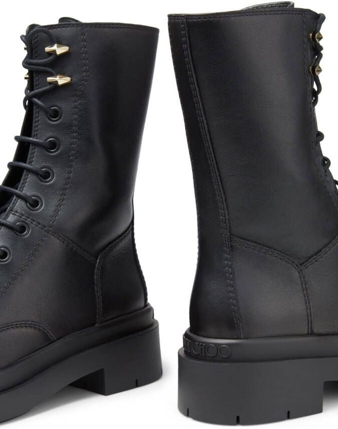 Jimmy Choo Nari lace-up leather boots Black