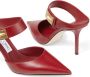 Jimmy Choo Nell 85mm pointed-toe mules Red - Thumbnail 5