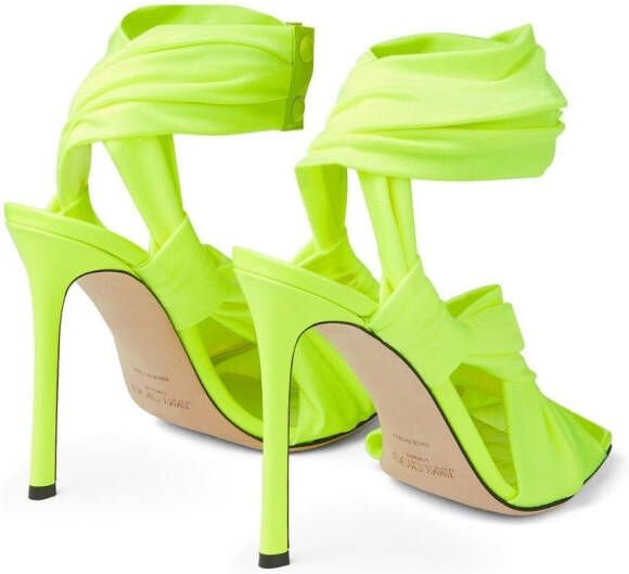 Jimmy Choo Neoma 110 wrap-strap sandals Green